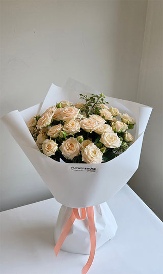 August Bouquet Special - Go Peach Spray Rose